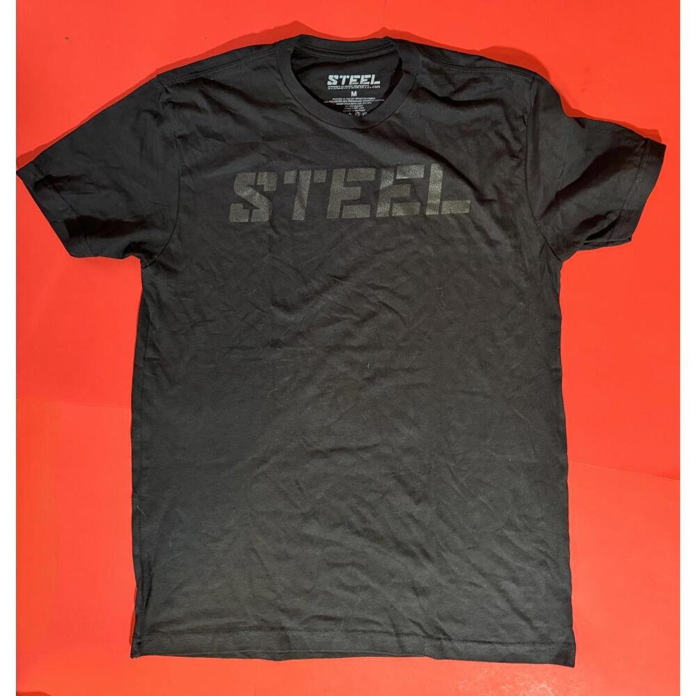 Steel Supplements Black Tee T Shirt Mens Size M NEW
